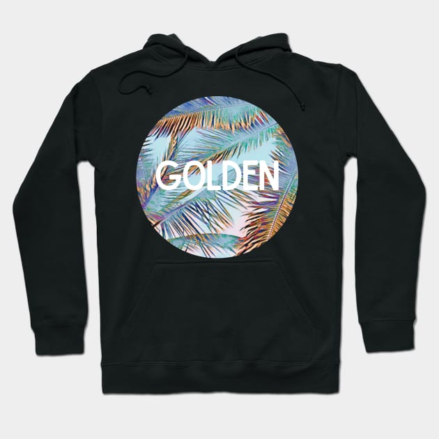 Golden Palm Trees Design - Inspiring Quotes Hoodie by BloomingDiaries